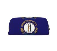 BKDODKS Grande trousse à crayons avec fermeture éclair et motif drapeau de l'État du Kentucky - Trousse multifonction pour le travail et les voyages