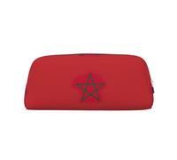 BKDODKS Grande trousse à crayons avec fermeture éclair et motif drapeau du Maroc - Pour le travail et les voyages