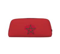 BKDODKS Grande trousse à crayons avec fermeture éclair et motif drapeau du Maroc - Pour le travail et les voyages