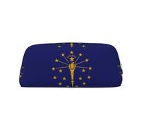 BKDODKS Grande trousse à crayons avec fermeture éclair - Motif drapeau de l'État de l'Indiana - Pour le travail et les voyages