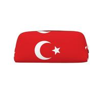 BKDODKS Grande trousse à crayons avec imprimé drapeau de la Turquie avec fermeture éclair pour le travail, les voyages - Trousse multifonction