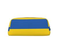 BKDODKS Grande trousse à crayons avec imprimé drapeau de l'Ukraine avec fermeture éclair pour le travail, les voyages - Trousse multifonction
