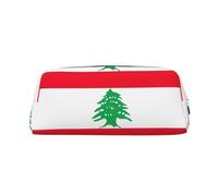BKDODKS Grande trousse à crayons avec imprimé drapeau du Liban avec fermeture éclair pour le travail, les voyages - Trousse multifonction