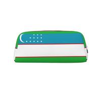 BKDODKS Grande trousse à crayons avec motif drapeau de la République d'Ouzbékistan - Fermeture éclair - Pour le travail et les voyages - Multifonctionnelle