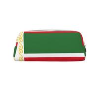 BKDODKS Grande trousse à crayons avec motif drapeau de la République tchétchène - Fermeture éclair - Pour le travail et les voyages - Multifonctionnelle