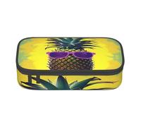 BKDODKS Psych Ananas Citation Imprimée Multifonctionnel Trousse Papeterie Sac de Rangement Fournitures Favorite Adultes