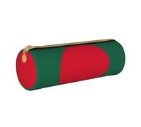 BKDODKS Taglia Unica Trousse à crayons en cuir avec fermeture éclair pour adultes Motif drapeau du Bangladesh Unisexe Blanc, blanc, Taille unique