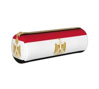 BKDODKS Taglia Unica Trousse en cuir avec fermeture éclair pour adultes Motif drapeau égyptien Blanc Taille unique, blanc, Taille unique