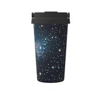 BKDODKS Tasse à café isotherme en acier inoxydable avec motif constellation, amas d'étoiles, galaxies