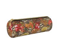 BKDODKS Trousse à crayons en cuir avec fermeture éclair pour adultes Motif paresseux amusants