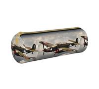 BKDODKS Trousse à crayons en cuir pour adultes avec fermeture éclair et fermeture éclair pour la Seconde Guerre mondiale
