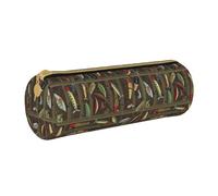 BKDODKS Trousse à crayons en cuir pour adultes avec fermeture éclair et motif leurre de pêche
