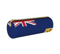 BKDODKS Trousse à crayons légère en cuir avec fermeture éclair pour adulte Motif drapeau des Turks Caicos Taglia Unica, blanc, Taille unique