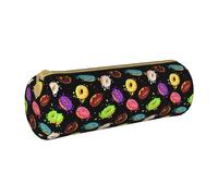 BKDODKS Trousse à crayons légère en cuir avec fermeture éclair pour adultes avec imprimé donut