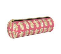 BKDODKS Trousse à crayons légère en cuir avec fermeture éclair pour adultes Motif ananas