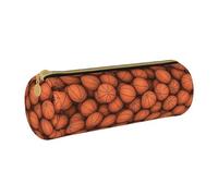 BKDODKS Trousse à crayons légère en cuir avec fermeture éclair pour adultes - Motif basket-ball orange