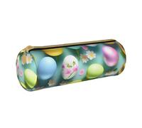 BKDODKS Trousse à crayons légère en cuir avec fermeture éclair pour adultes - Motif Happy Easter Holiday