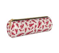 BKDODKS Trousse à crayons légère en cuir avec fermeture éclair pour adultes Motif homard rouge