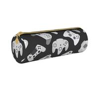 BKDODKS Trousse à crayons légère en cuir avec fermeture éclair pour adultes Motif manette de jeu