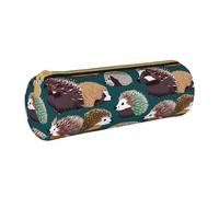 BKDODKS Trousse à crayons légère en cuir avec imprimé hérissons, pour hommes et femmes, avec fermeture éclair