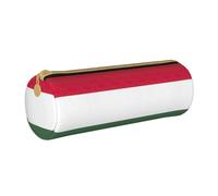 BKDODKS Trousse à crayons légère en cuir imprimé drapeau de la Hongrie pour adultes, unisexe, fermeture éclair, blanc, Taglia Unica, blanc, Taille unique