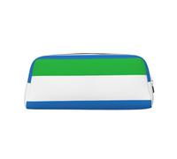 BKDODKS Trousse à crayons multifonction avec fermeture éclair et motif drapeau de la Sierra Leone