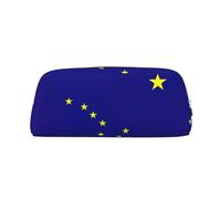 BKDODKS Trousse à crayons multifonction avec fermeture éclair et motif drapeau de l'État de l'Alaska