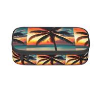 BKDODKS Trousse à crayons multifonction avec imprimé plage tropicale, palmier, coucher de soleil, fournitures pour adultes préférés