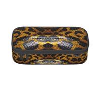 BKDODKS Trousse à crayons multifonction avec imprimé serpent jaune