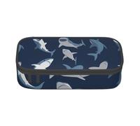BKDODKS Trousse à crayons multifonction avec motif requin bleu