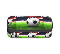 BKDODKS Trousse à crayons multifonctionnelle avec imprimé ballon de football - Fournitures préférées pour adultes