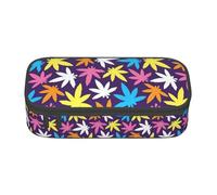 BKDODKS Trousse à crayons multifonctionnelle avec imprimé de mauvaises herbes colorées et vives