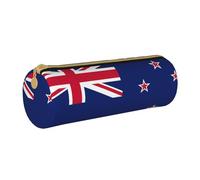 BKDODKS Trousse à crayons unisexe en cuir imprimé drapeau de la Nouvelle-Zélande pour adultes Fermeture éclair légère Blanc Taille unique Blanc Taglia Unica, blanc, Taille unique