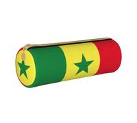 BKDODKS Trousse à crayons unisexe en cuir imprimé drapeau du Sénégal pour adultes Fermeture éclair légère Blanc Taille unique Blanc Taglia Unica, blanc, Taille unique