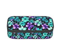 BKDODKS Trousse multifonction avec imprimé fleurs violettes et bleu sarcelle