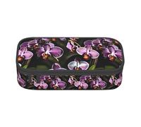 BKDODKS Trousse multifonction avec imprimé orchidées violettes, sac de rangement, fournitures préférées pour adultes