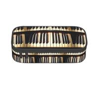 BKDODKS Trousse multifonction avec touches de piano avec notes de musique imprimées, trousse de rangement pour fournitures préférées pour adultes