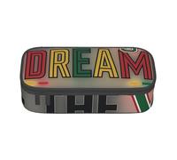 Bkdogkt Be The Dream Trousse à crayons grande capacité Motif imprimé 21 x 5 x 9,4 cm