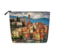 Bkdogkt Beau sac de travail imprimé italien, sac de maquillage à une seule couche, organisateur de voyage cosmétique de grande capacité, noir, One Size
