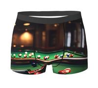 Bkdogkt Boxer unique imprimé billard pour homme - Slip respirant et extensible pour plus de confort, noir, X-Large