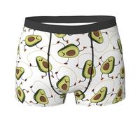 Bkdogkt Boxer unique pour homme imprimé avocats de dessin animé amusant Slip respirant extensible pour le confort, noir, Medium