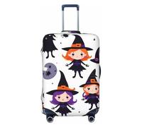Bkdogkt Ghost Horror Halloween Citrouille Imprimé Housse de Valise Personnalisée Protection de Bagages pour Voyage et Affaires, Noir/blanc, Large