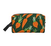 Bkdogkt Happy Carotte Imprimée Grande Capacité Organisateur Cosmétique pour Femme et Homme Pochette de Maquillage Portable Voyage, blanc, One Size