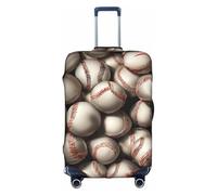 Bkdogkt Housse de protection lavable avec fermeture éclair dissimulée Motif balle de baseball, blanc, Small