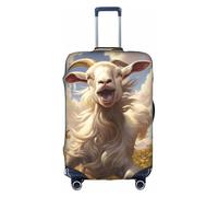 Bkdogkt Housse de protection lavable avec fermeture éclair dissimulée Motif chèvre, Blanc, Medium