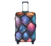 Bkdogkt Housse de protection lavable avec fermeture éclair dissimulée Motif écailles de dragon 3D, blanc, Medium