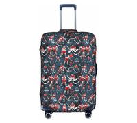 Bkdogkt Housse de protection lavable avec fermeture éclair dissimulée Motif imprimé d'éléments de hockey, Blanc, Medium