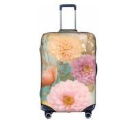 Bkdogkt Housse de protection lavable avec fermeture éclair dissimulée Motif pivoines et fleurs, Blanc, Medium
