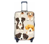 Bkdogkt Housse de protection lavable avec fermeture éclair dissimulée Motif race de chien, Blanc, X-Large