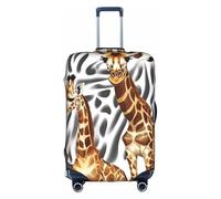 Bkdogkt Housse de protection lavable avec fermeture éclair dissimulée Motif zèbre et girafe, blanc, X-Large